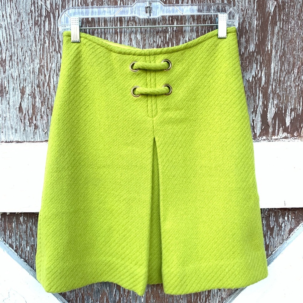 NWOT by Etcetera, Mod A-line Chartreuse knit skirt